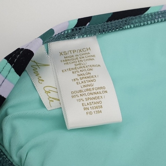 Anne Cole 2pc Zesty Tropical Halter Top Shirred High Waist Bottom Bikini Set XS - Picture 11 of 16